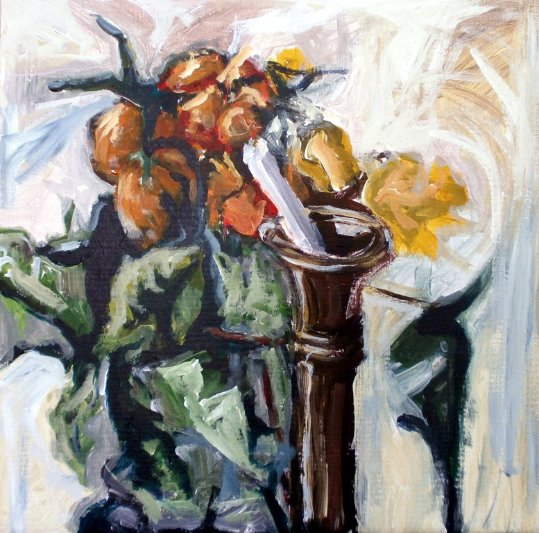 Still-Life with Flowers and Candle